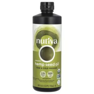 Nutiva, Organic Hemp Seed Oil, Raw & Cold Pressed, 24 fl oz (710 ml)
